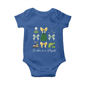 Funny Id Rather Be In Augusta Coquette Golfer Baby Onesie Georgia Golf Traditions Golfing Fan Aesthetic TS02 Royal Blue Print Your Wear