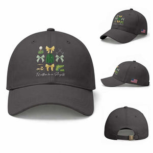 Funny Id Rather Be In Augusta Coquette Golfer Baseball Cap Georgia Golf Traditions Golfing Fan Aesthetic TS02 Baseball Cap Universal Fit Dark Gray Print Your Wear