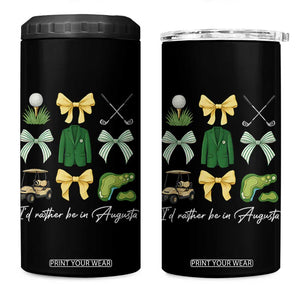 Funny Id Rather Be In Augusta Coquette Golfer 4 in 1 Can Cooler Tumbler Georgia Golf Traditions Golfing Fan Aesthetic TS02 One Size: 16 oz Black Print Your Wear