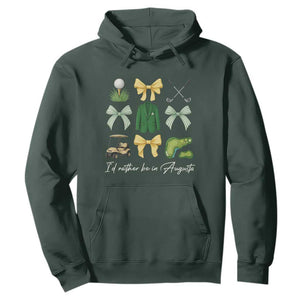 Funny Id Rather Be In Augusta Coquette Golfer Hoodie Georgia Golf Traditions Golfing Fan Aesthetic TS02 Dark Forest Green Print Your Wear