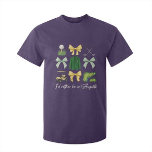 Funny Id Rather Be In Augusta Coquette Golfer T Shirt For Kid Georgia Golf Traditions Golfing Fan Aesthetic TS02 Purple Print Your Wear
