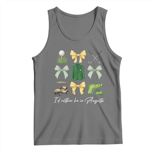 Funny Id Rather Be In Augusta Coquette Golfer Tank Top Georgia Golf Traditions Golfing Fan Aesthetic TS02 Black Heather Print Your Wear