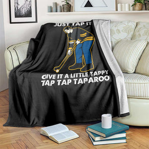 Just Tap It In Funny Golfer Throw Blanket Tappy Tap Taparoo Putting Golfing Humor Retro Golf Lover TS02 Print Your Wear