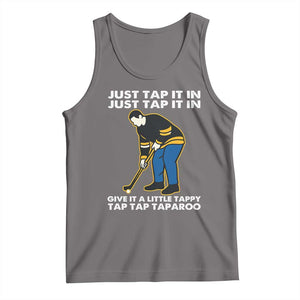 Just Tap It In Funny Golfer Tank Top Tappy Tap Taparoo Putting Golfing Humor Retro Golf Lover TS02 Deep Heather Print Your Wear