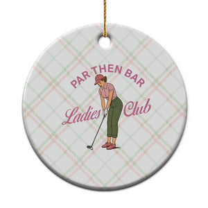 Par Then Bar Ladies Club Vintage Ceramic Ornament Retro Womens Golfing 19th Hole Humor Preppy Country TS02 1pc Christmas Plaid Print Your Wear