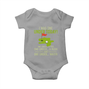 I Was One Under Today Funny Golf Humor Baby Onesie Sarcastic Golfer Joke Gift for Amateur Golfing Enthusiasts n Dads TS02 Sport Gray Print Your Wear