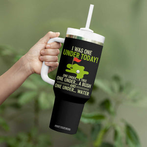 I Was One Under Today Funny Golf Humor Tumbler With Handle Sarcastic Golfer Joke Gift for Amateur Golfing Enthusiasts n Dads TS02 Print Your Wear