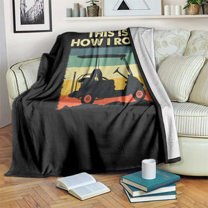This Is How I Roll Golf Cart Retro 70s 80s Throw Blanket Vintage Golfing Lover Golfer Country Club Lifestyle TS02 Print Your Wear