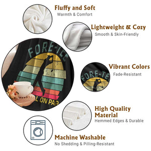 Fore-Tee And Still On Par Funny 40th Birthday Golf Throw Blanket Milestone Birthday Gift for Golfers Retro Sporty TS02 Print Your Wear