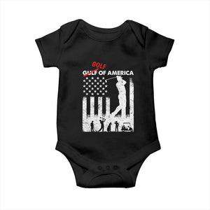 Golf Of America Patriotic USA Flag Baby Onesie Funny Golfing Pun American Sports Gift for Patriotic Golfers n Dads TS02 Black Print Your Wear