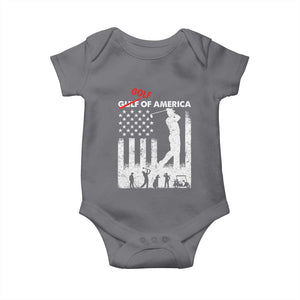 Golf Of America Patriotic USA Flag Baby Onesie Funny Golfing Pun American Sports Gift for Patriotic Golfers n Dads TS02 Charcoal Print Your Wear