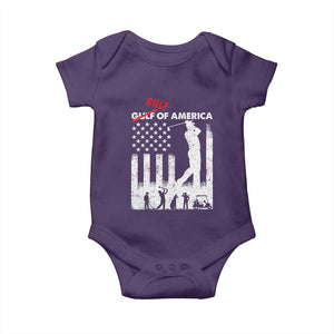 Golf Of America Patriotic USA Flag Baby Onesie Funny Golfing Pun American Sports Gift for Patriotic Golfers n Dads TS02 Purple Print Your Wear