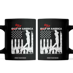 Golf Of America Patriotic USA Flag Coffee Mug Funny Golfing Pun American Sports Gift for Patriotic Golfers n Dads TS02 Black Print Your Wear