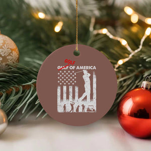 Golf Of America Patriotic USA Flag Ceramic Ornament Funny Golfing Pun American Sports Gift for Patriotic Golfers n Dads TS02 1pc Mocha Print Your Wear
