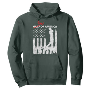Golf Of America Patriotic USA Flag Hoodie Funny Golfing Pun American Sports Gift for Patriotic Golfers n Dads TS02 Dark Forest Green Print Your Wear