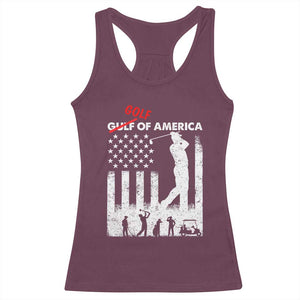 Golf Of America Patriotic USA Flag Racerback Tank Top Funny Golfing Pun American Sports Gift for Patriotic Golfers n Dads TS02 Maroon Print Your Wear