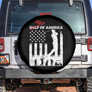 Golf Of America Patriotic USA Flag Spare Tire Cover Funny Golfing Pun American Sports Gift for Patriotic Golfers n Dads TS02 No hole Black Print Your Wear