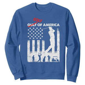 Golf Of America Patriotic USA Flag Sweatshirt Funny Golfing Pun American Sports Gift for Patriotic Golfers n Dads TS02 Royal Blue Print Your Wear