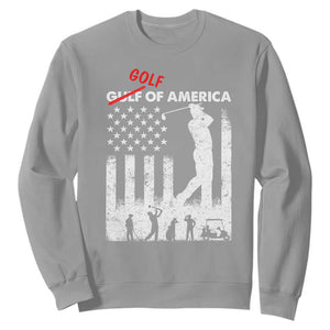 Golf Of America Patriotic USA Flag Sweatshirt Funny Golfing Pun American Sports Gift for Patriotic Golfers n Dads TS02 Sport Gray Print Your Wear