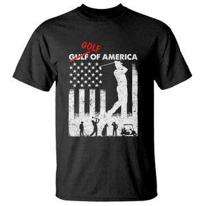 Golf Of America Patriotic USA Flag T Shirt Funny Golfing Pun American Sports Gift for Patriotic Golfers n Dads TS02 Black Print Your Wear
