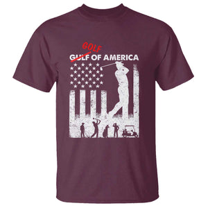 Golf Of America Patriotic USA Flag T Shirt Funny Golfing Pun American Sports Gift for Patriotic Golfers n Dads TS02 Maroon Print Your Wear