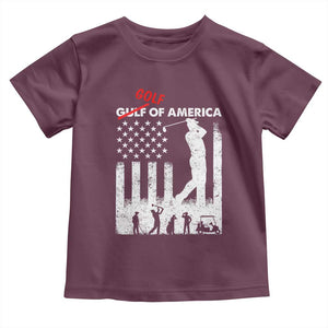Golf Of America Patriotic USA Flag Toddler T Shirt Funny Golfing Pun American Sports Gift for Patriotic Golfers n Dads TS02 Maroon Print Your Wear