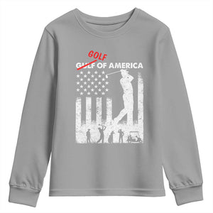 Golf Of America Patriotic USA Flag Youth Sweatshirt Funny Golfing Pun American Sports Gift for Patriotic Golfers n Dads TS02 Sport Gray Print Your Wear