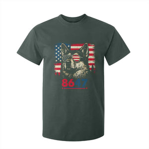 Vintage Patriotic German Shepherd 1776 Graphic T Shirt For Kid American Flag Sunglasses Cool Dog 4th of July Distressed TS02 Dark Forest Green Print Your Wear