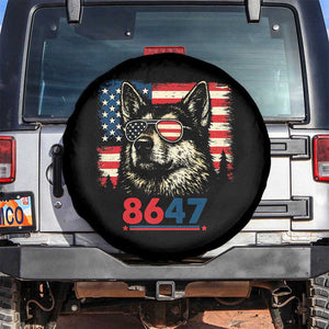 Vintage Patriotic German Shepherd 1776 Graphic Spare Tire Cover American Flag Sunglasses Cool Dog 4th of July Distressed TS02 No hole Black Print Your Wear
