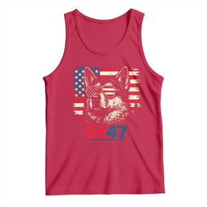 Vintage Patriotic German Shepherd 1776 Graphic Tank Top American Flag Sunglasses Cool Dog 4th of July Distressed TS02 Red Print Your Wear