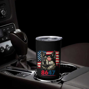 Vintage Patriotic German Shepherd 1776 Graphic Tumbler Cup American Flag Sunglasses Cool Dog 4th of July Distressed