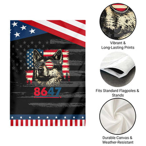 Vintage German Shepherd 1776 Graphic Patriotic Garden Flag American Flag Sunglasses Cool Dog 4th of July Distressed