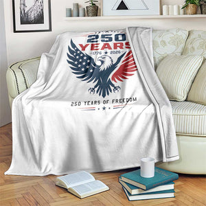 250 Years of Freedom Commemorative Patriotic Eagle Throw Blanket Majestic American Flag Winged Eagle 1776 to 2026 Semiquincentennial TS02 Print Your Wear