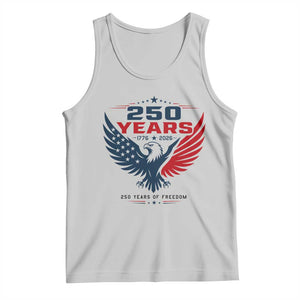 250 Years of Freedom Commemorative Patriotic Eagle Tank Top Majestic American Flag Winged Eagle 1776 to 2026 Semiquincentennial TS02 Ash Print Your Wear