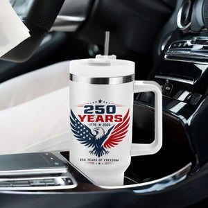 250 Years of Freedom Commemorative Patriotic Eagle Tumbler With Handle Majestic American Flag Winged Eagle 1776 to 2026 Semiquincentennial TS02 Print Your Wear