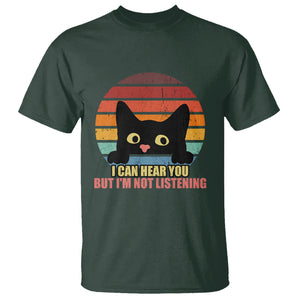 Sarcastic Cat T Shirt Funny Cat I Can Hear You But I'm Not Listening Retro TS02 Printyourwear