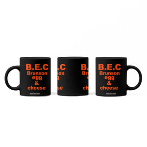 B.E.C. Brunson Egg and Cheese Sandwich Pun Coffee Mug Funny New York Bodega Breakfast Basketball Fan