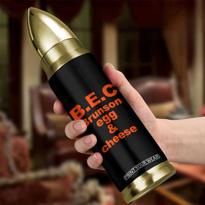 B.E.C. Brunson Egg and Cheese Sandwich Pun Bullet Tumbler Funny New York Bodega Breakfast Basketball Fan