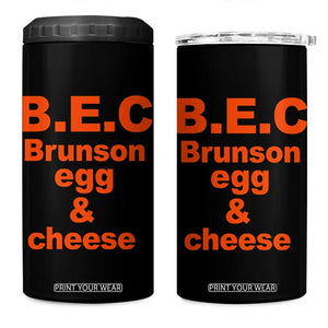 B.E.C. Brunson Egg and Cheese Sandwich Pun 4 in 1 Can Cooler Tumbler Funny New York Bodega Breakfast Basketball Fan