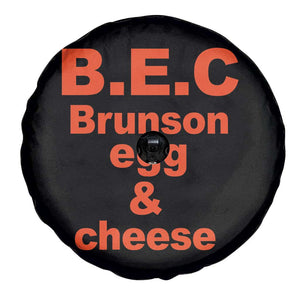 B.E.C. Brunson Egg and Cheese Sandwich Pun Spare Tire Cover Funny New York Bodega Breakfast Basketball Fan