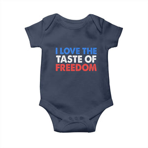 I Love The Taste Of Freedom Matching Couple Baby Onesie Funny Patriotic Red White and Blue 4th of July