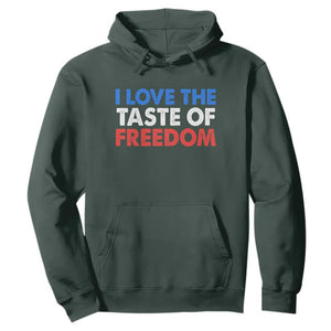 I Love The Taste Of Freedom Matching Couple Hoodie Funny Patriotic Red White and Blue 4th of July