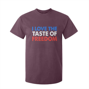 I Love The Taste Of Freedom Matching Couple T Shirt For Kid Funny Patriotic Red White and Blue 4th of July