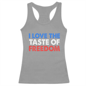 I Love The Taste Of Freedom Matching Couple Racerback Tank Top Funny Patriotic Red White and Blue 4th of July