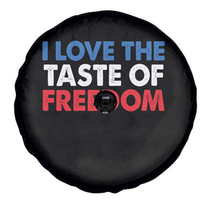 I Love The Taste Of Freedom Matching Couple Spare Tire Cover Funny Patriotic Red White and Blue 4th of July TS02 Print Your Wear