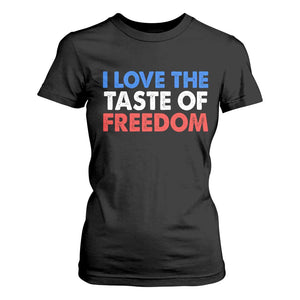 I Love The Taste Of Freedom Matching Couple T Shirt For Women Funny Patriotic Red White and Blue 4th of July TS02 Black Print Your Wear