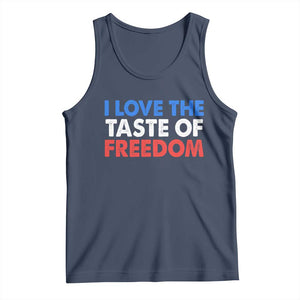 I Love The Taste Of Freedom Matching Couple Tank Top Funny Patriotic Red White and Blue 4th of July