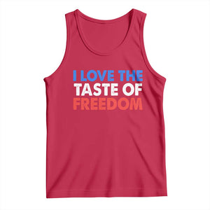 I Love The Taste Of Freedom Matching Couple Tank Top Funny Patriotic Red White and Blue 4th of July