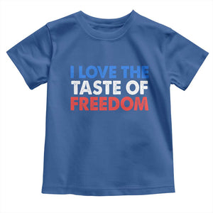 I Love The Taste Of Freedom Matching Couple Toddler T Shirt Funny Patriotic Red White and Blue 4th of July