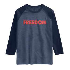 I'm Freedom Matching Couple Raglan Shirt Funny Patriotic Red White and Blue 4th of July